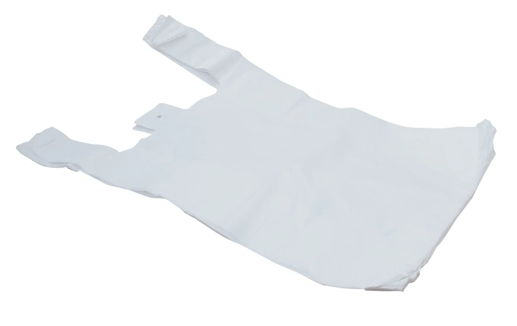 10 x 15 x 8  19mu White Vest Plastic Carrier Bags (Lisbon)