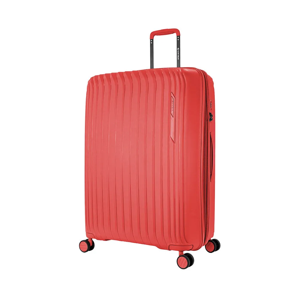 ALAIN DELON AD-1016 28" Polypropylene Double-Wheel Expandable Hard Case Spinner - Red