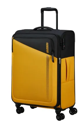 American Tourister Daring Dash 67cm Medium Spinner - Expandable | Black/Yellow