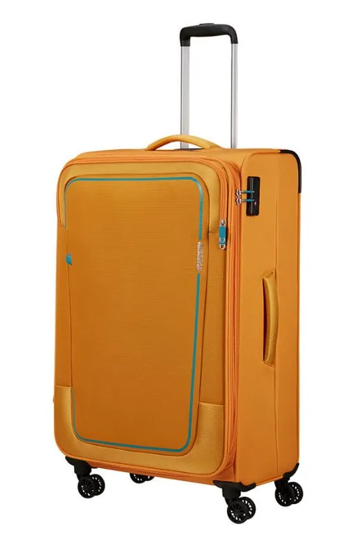 American Tourister Pulsonic 81cm Large Spinner - Expandable | Sunset Yellow