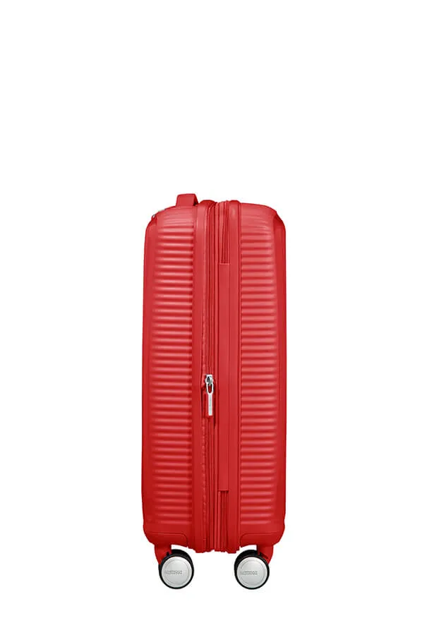 American Tourister Soundbox 55cm Cabin Spinner - Expandable | Coral Red