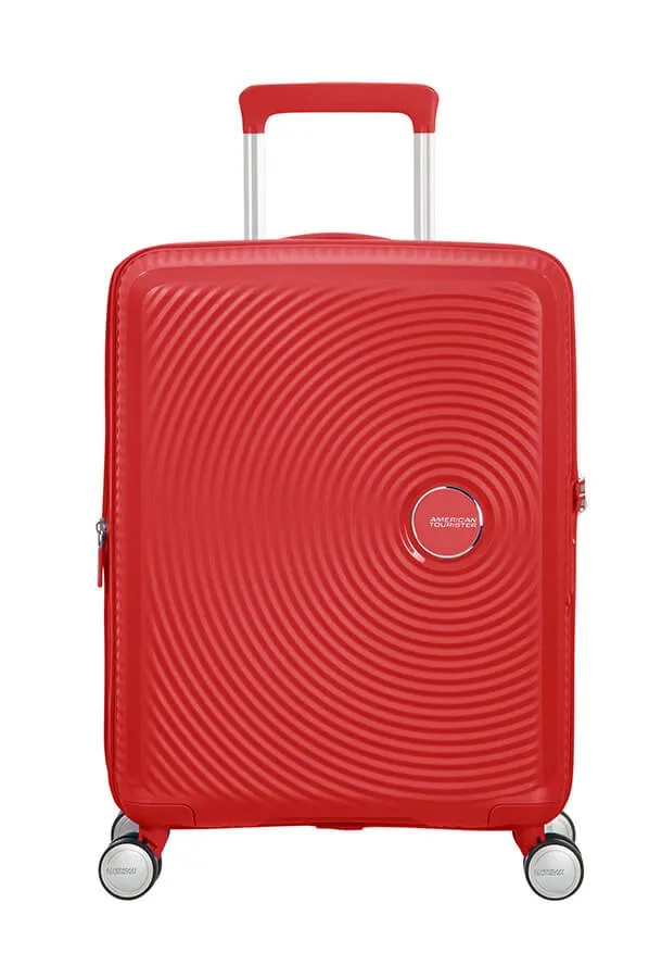 American Tourister Soundbox 55cm Cabin Spinner - Expandable | Coral Red