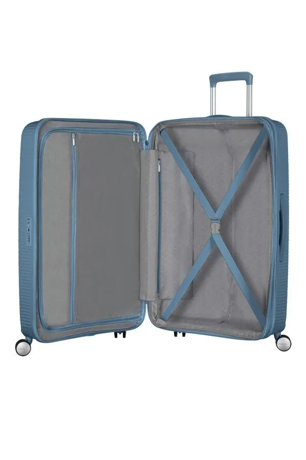 American Tourister Soundbox 77cm Large Spinner - Expandable | Stone Blue