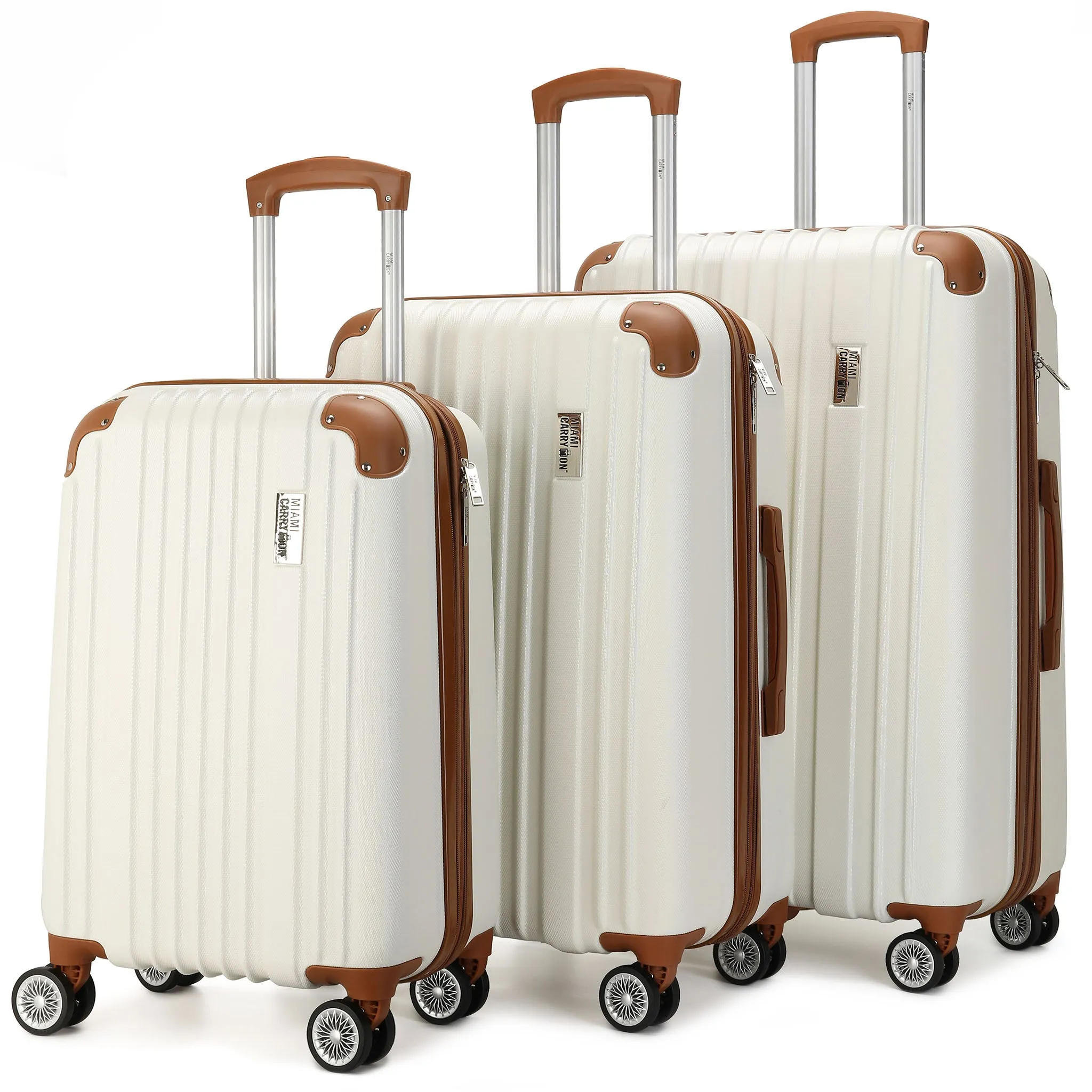 Collins 3 Piece Expandable Retro Luggage Set