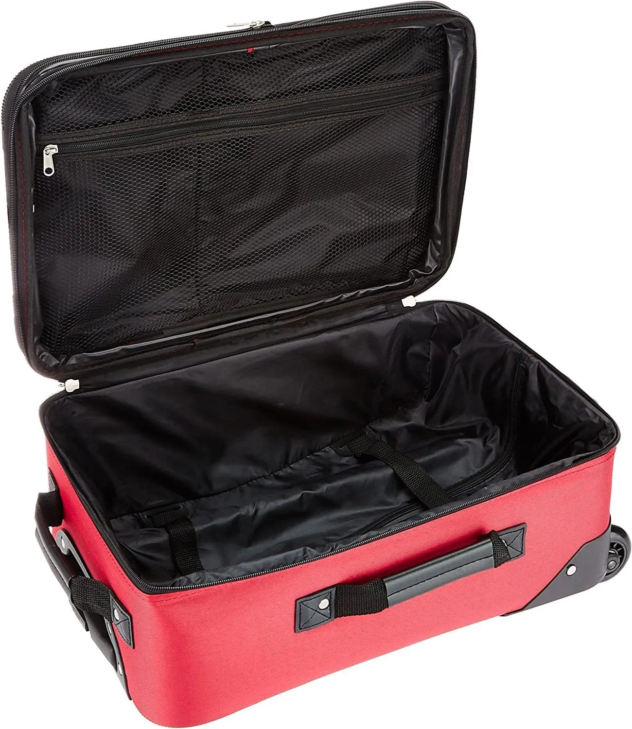 Fashion Soft-side Upright Luggage Set, Red, 2-Piece 14/19