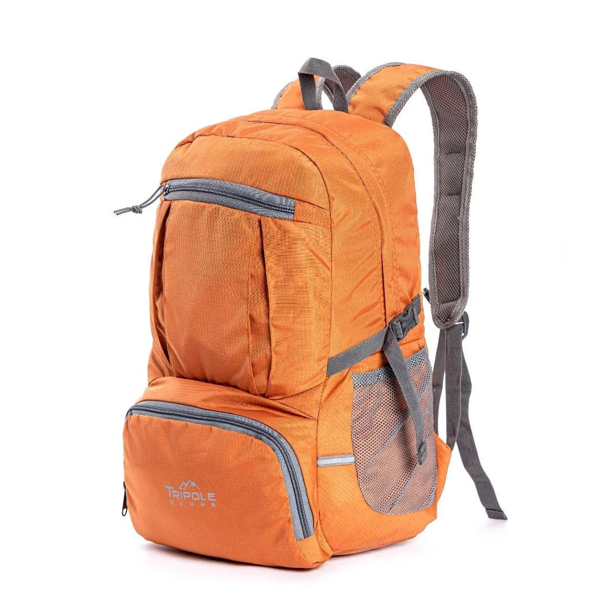 Foldable PAKEASY Backpack and Day Bag for Hiking and Day Trips - Orange