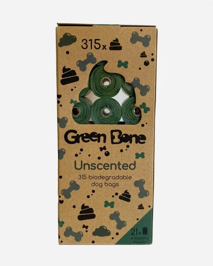 Green Bone Unscented - 21 rolls (315 bags)