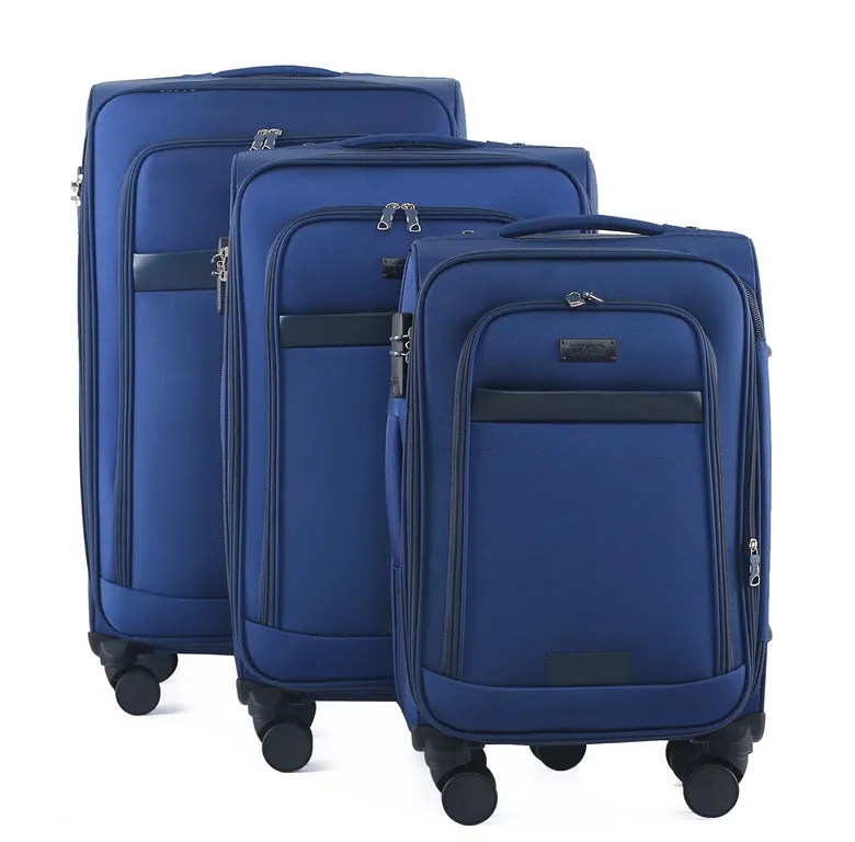 IZOD Noah Soft Shell Lightweight Expandable 360 Dual Spinning Wheels Combo Lock 28", 24", 20" 3 Piece Luggage Set