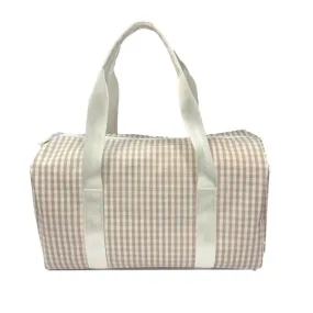 Khaki Gingham Mini Packer Duffle