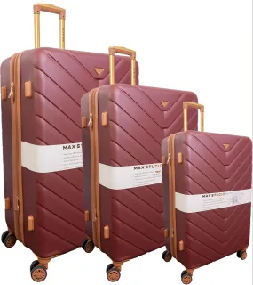 Max Studio Athens 3 Piece Expandable 8 Wheel Spinner Wheel Luggage Set