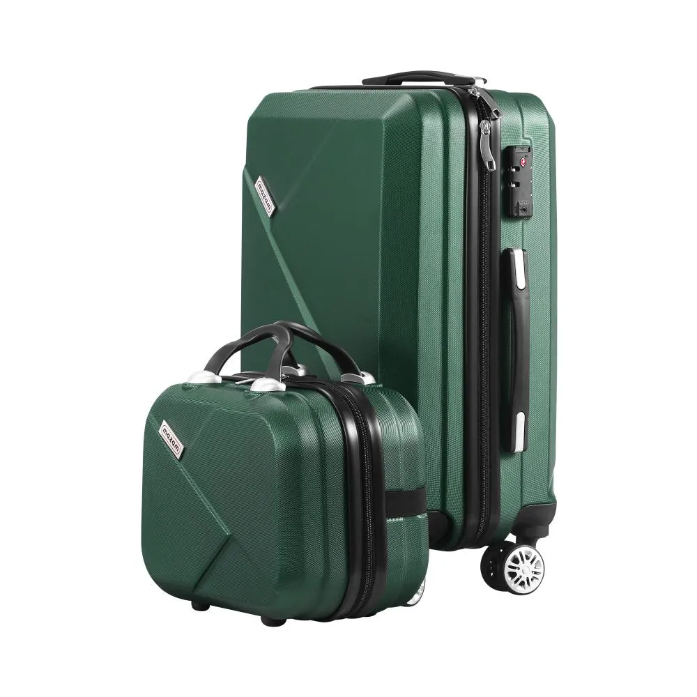 Mazam 2PCS Luggage Suitcase Trolley Set Travel TSA Lock Storage Hard Case Green