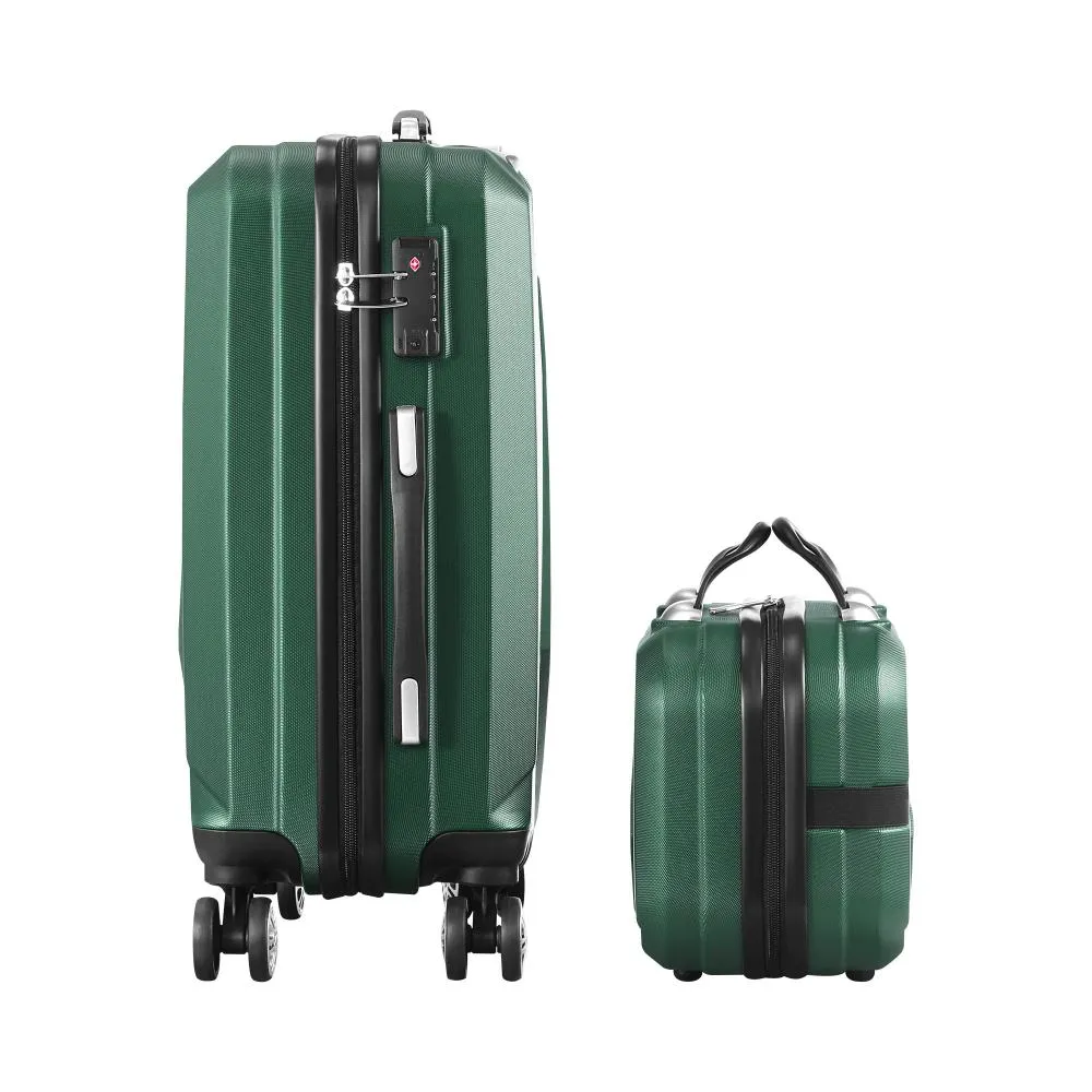 Mazam 2PCS Luggage Suitcase Trolley Set Travel TSA Lock Storage Hard Case Green