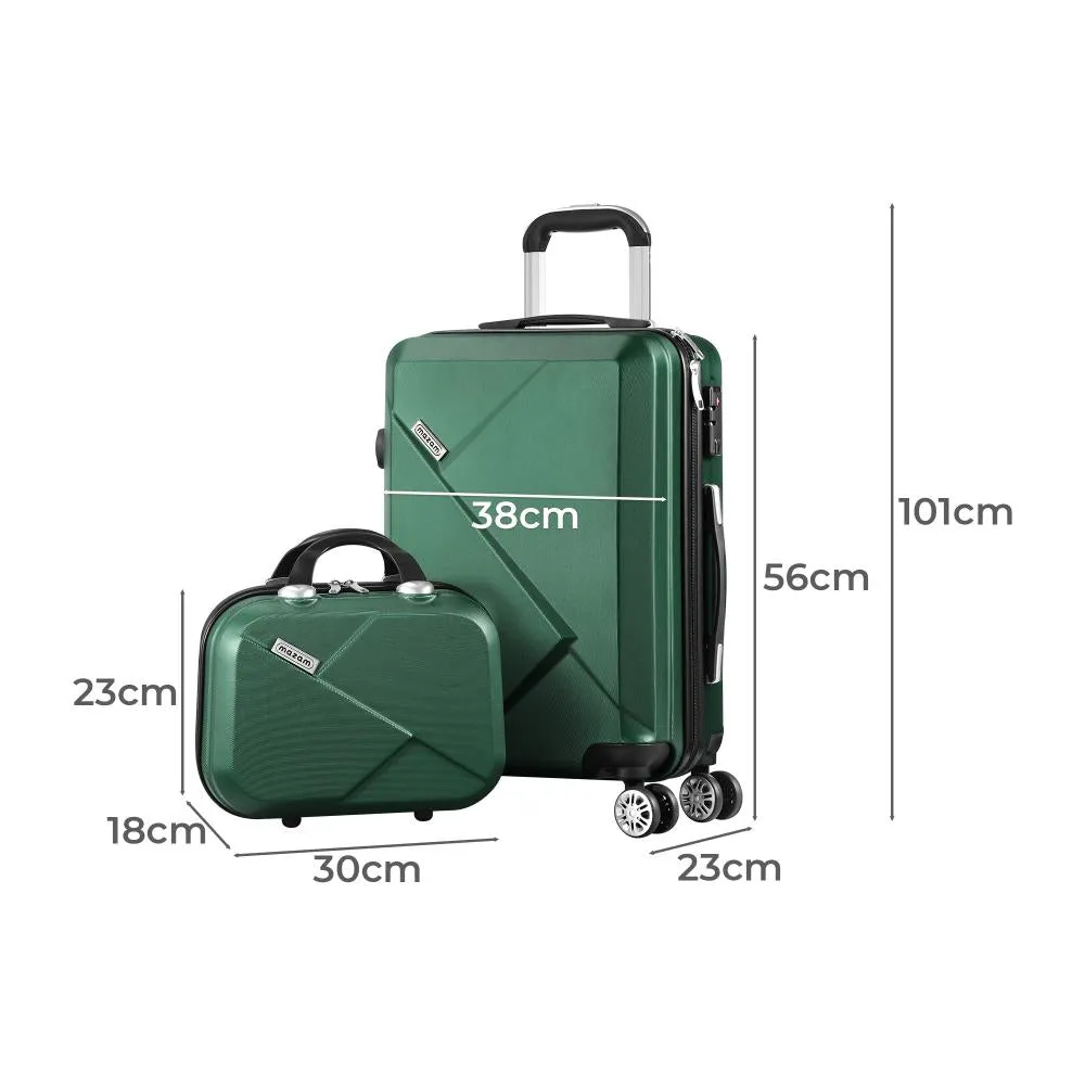 Mazam 2PCS Luggage Suitcase Trolley Set Travel TSA Lock Storage Hard Case Green