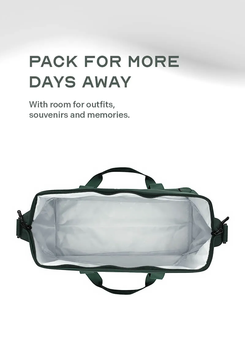 Odyssey Set of 3 & Float Duffle Combo | Forest Green | Cab Med Lar Hard Luggage & Duffle