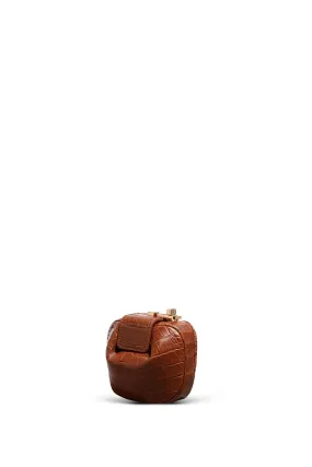 Rafaela Coin Purse in Cognac Crocodile Leather