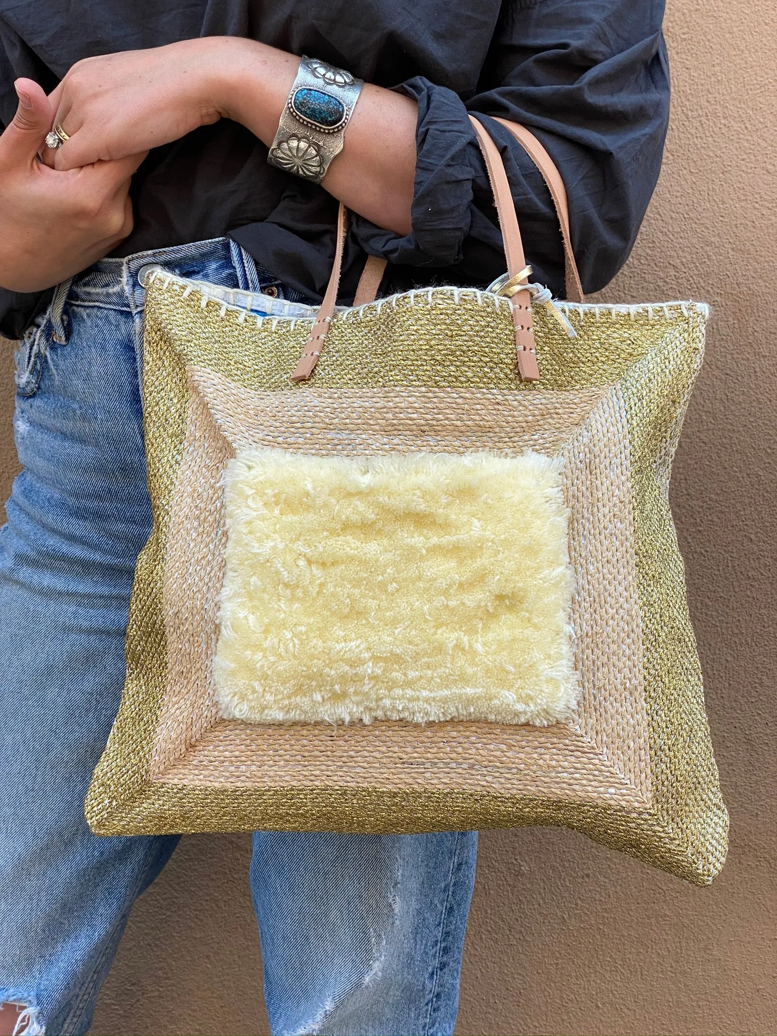 Recycled Summer Tote - Gold