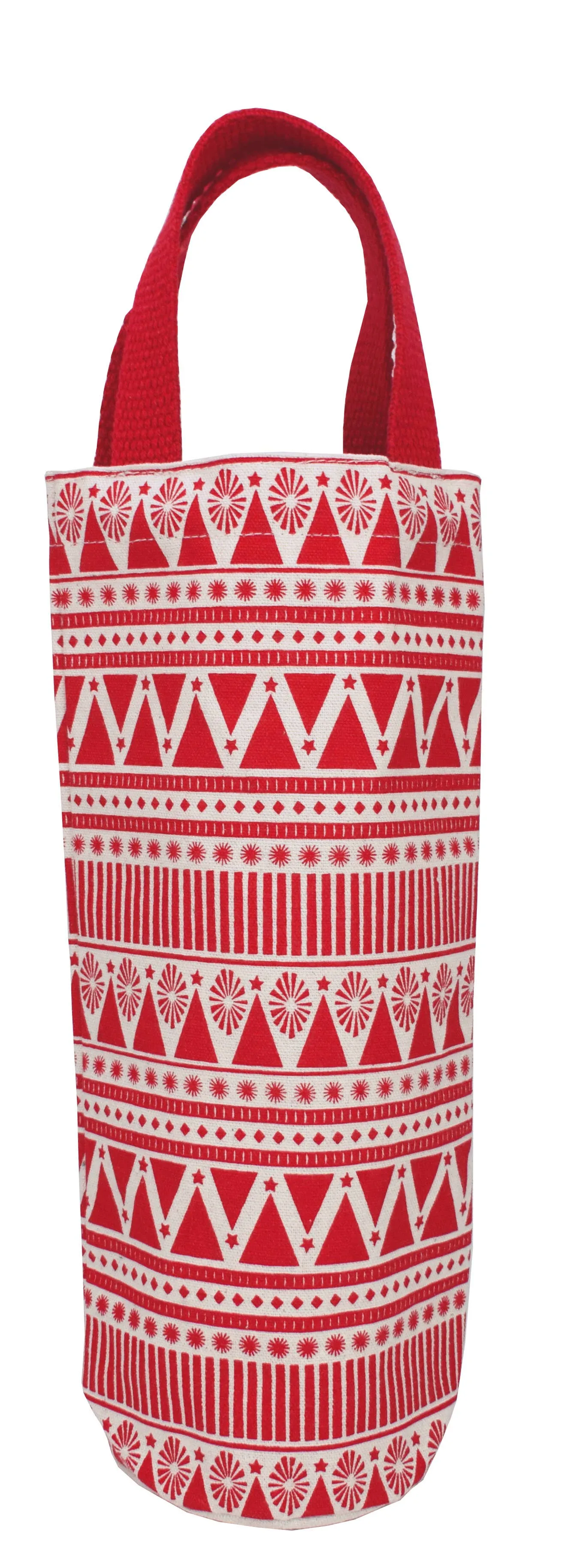 Scandi Fairisle Canvas Bottle Bag