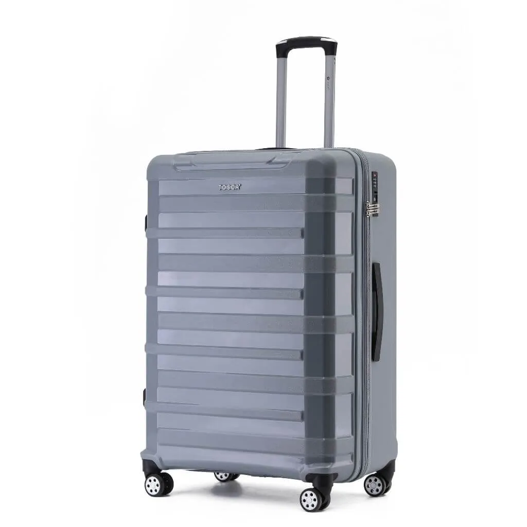 Tosca Warrior 3 Piece Hardsided Suitcase Set - Silver