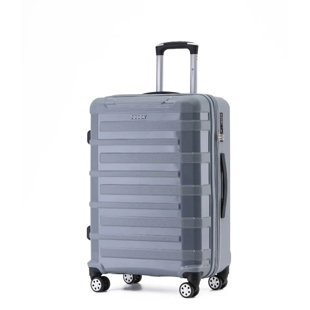 Tosca Warrior 3 Piece Hardsided Suitcase Set - Silver