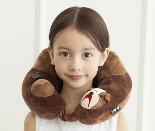 TravelMall Kid’s Inflatable Travel Pillow (Bull Dog Edition)